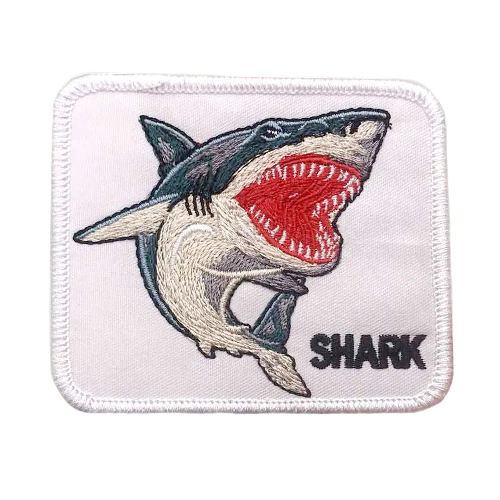 Shark 'Strong  Opposition 193' Embroidered Velcro Patch — Little