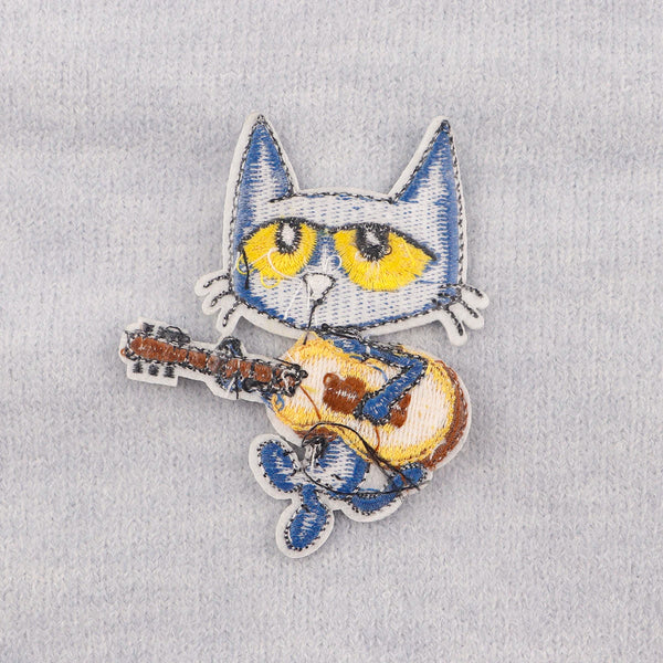 Pete the Cat 'Playing Guitar' Embroidered Patch