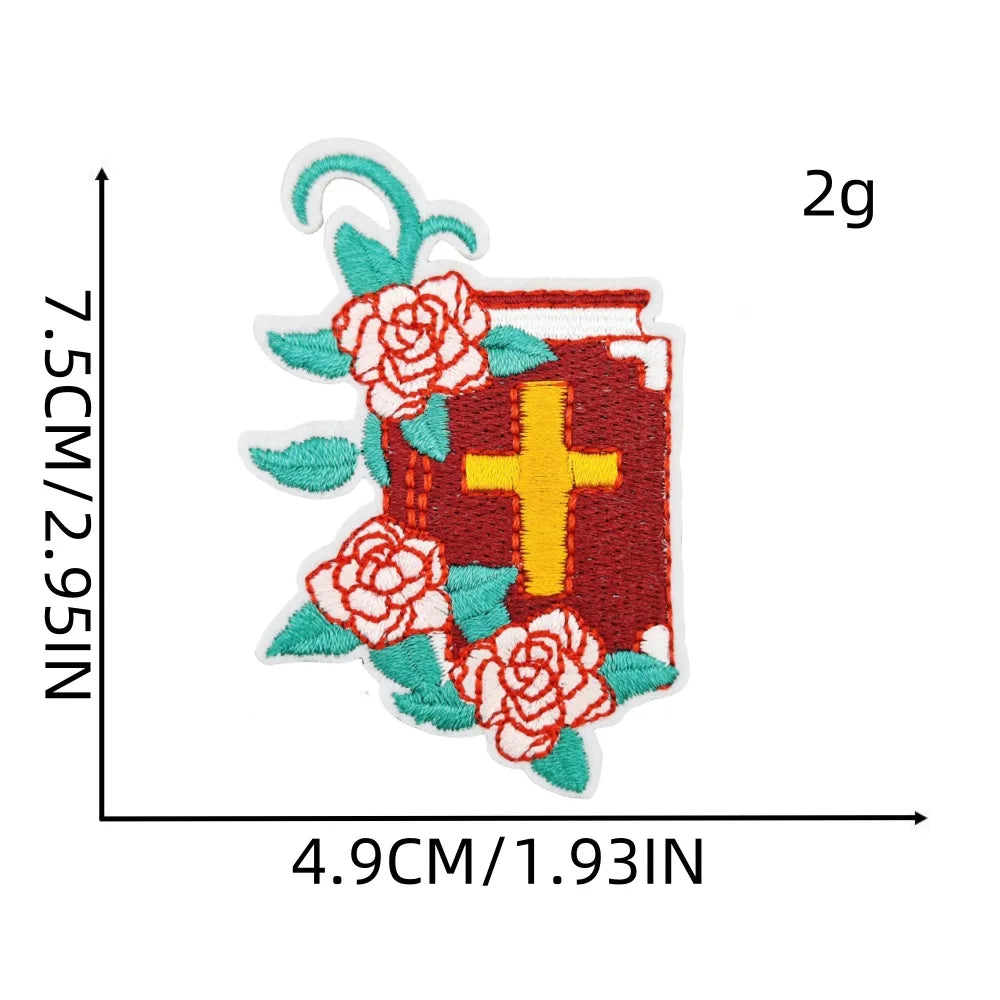 Bible 'Roses' Embroidered Patch