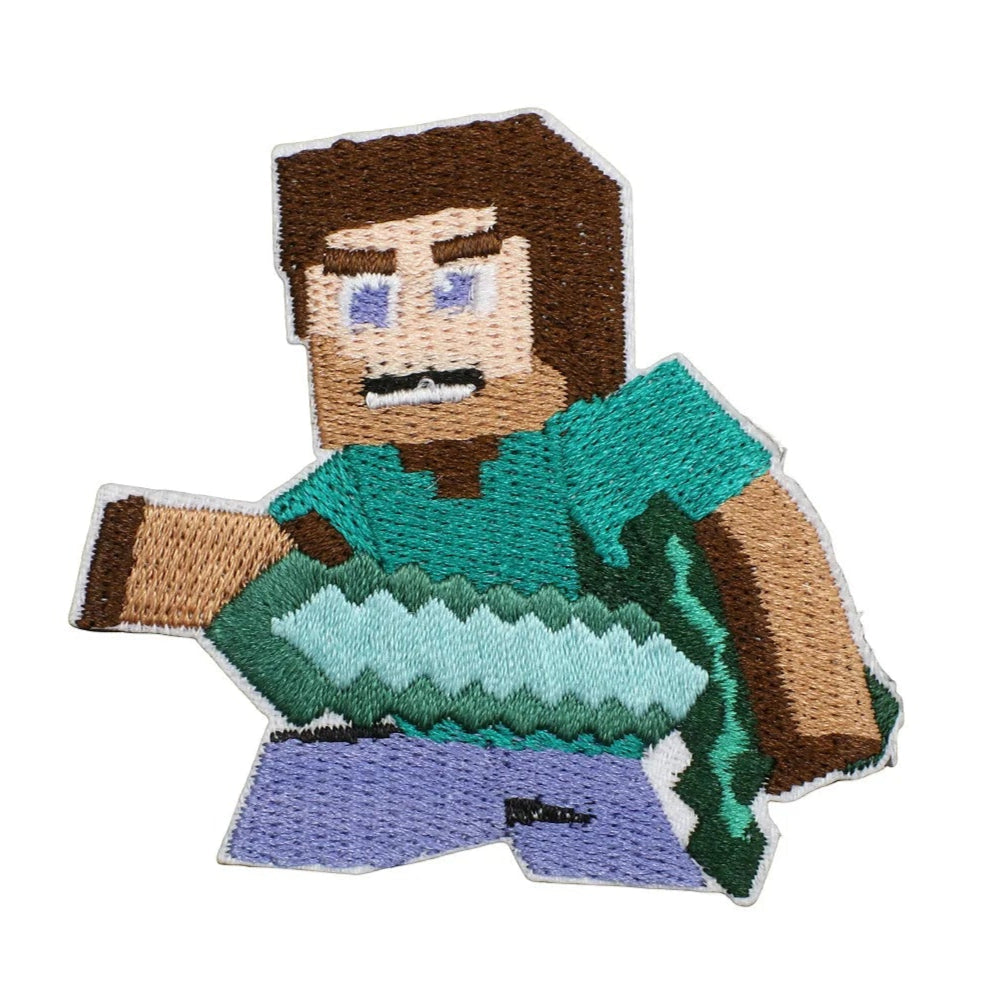 Minecraft 'Steve | Diamond Sword' Embroidered Patch