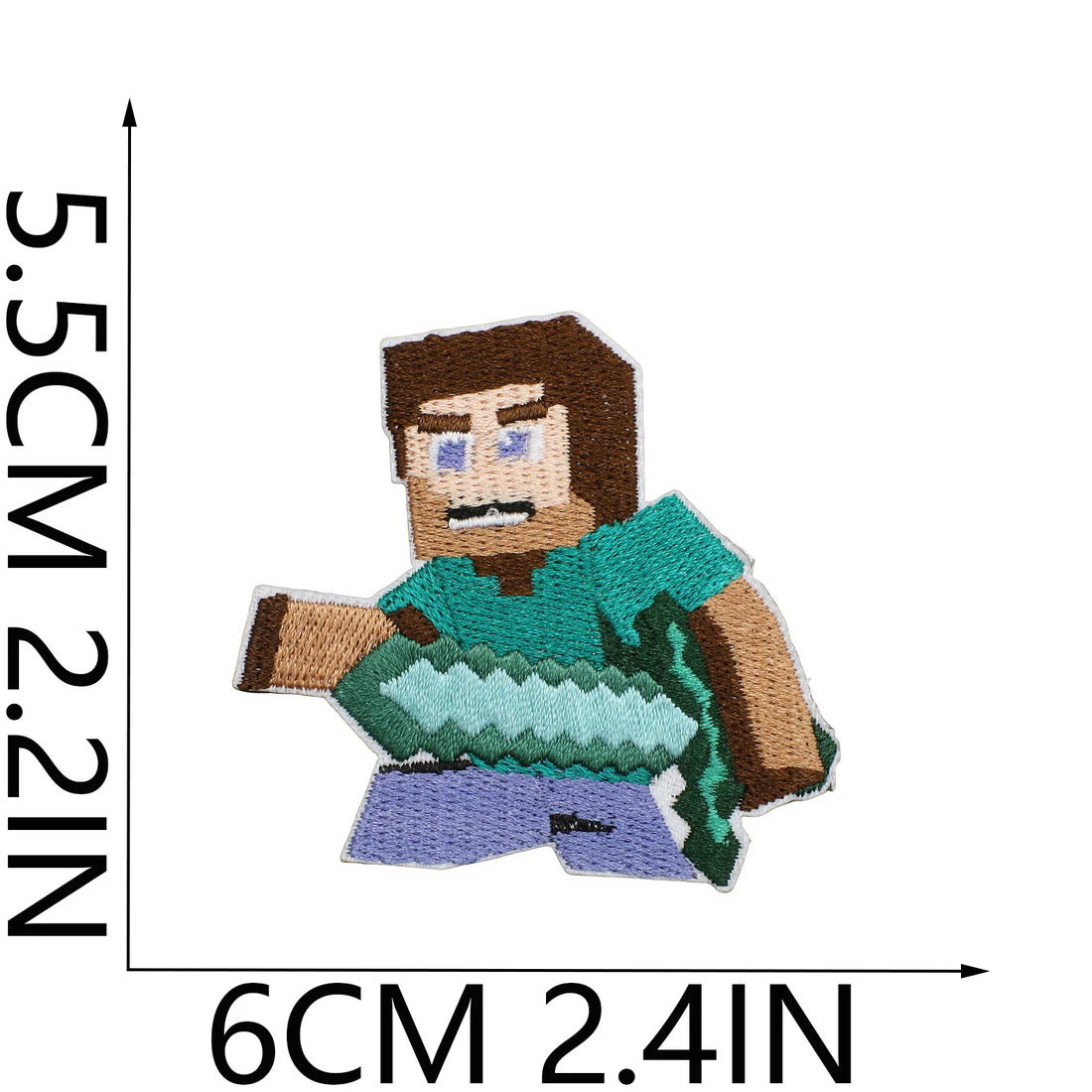 Minecraft 'Steve | Diamond Sword' Embroidered Patch