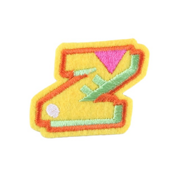 Cute Letter Z 'Colorful' Embroidered Patch