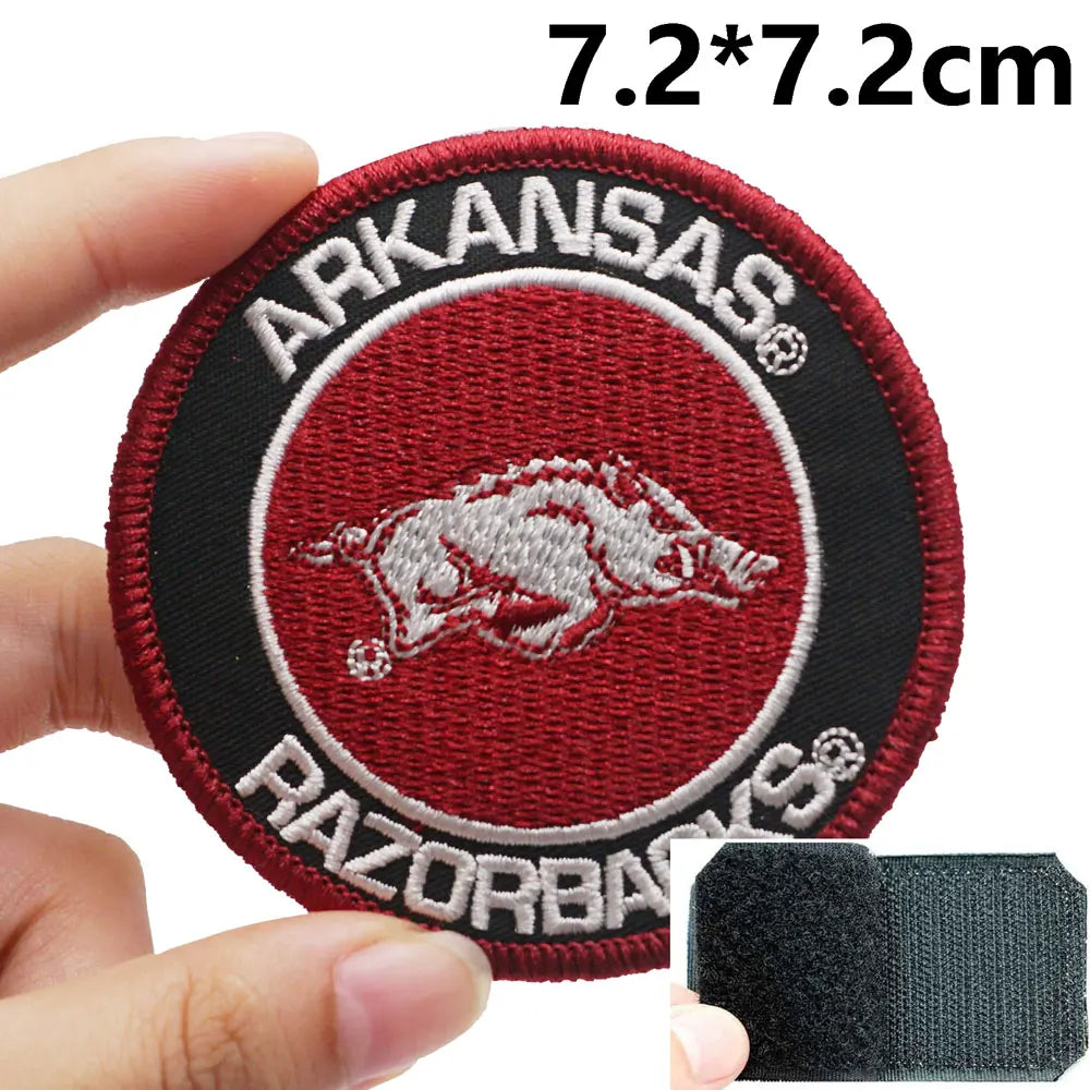 Embroidered Arkansas Razorbacks Arkansas Razorbacks 'Logo' Embroidered Velcro Patch – Little Patch Co