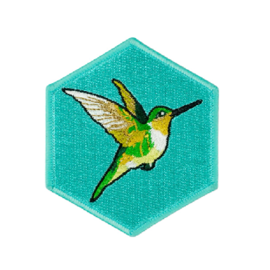 Cool 'Hummingbird 1.0' Embroidered Velcro Patch