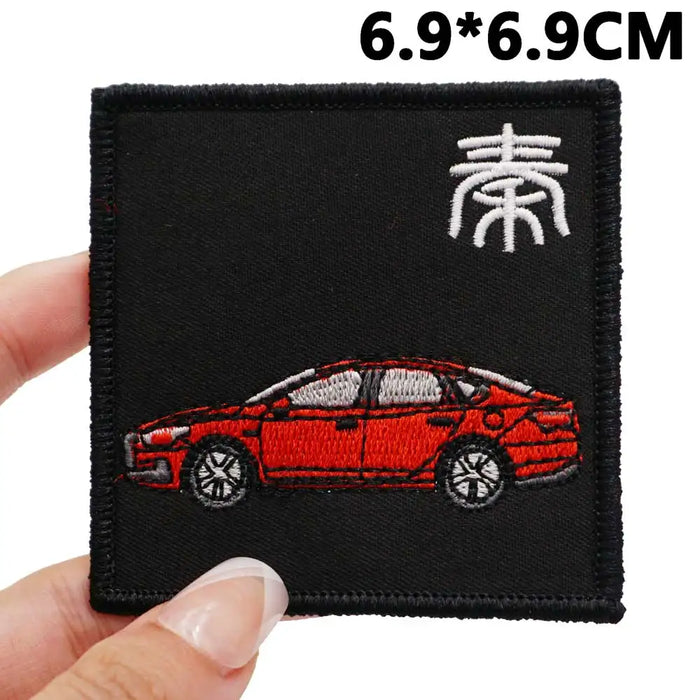Vehicles 'Byd Qin Car | Square' Embroidered Patch