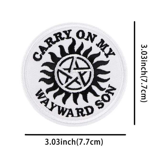 Supernatural 'Carry On My Wayward Son' Embroidered Patch