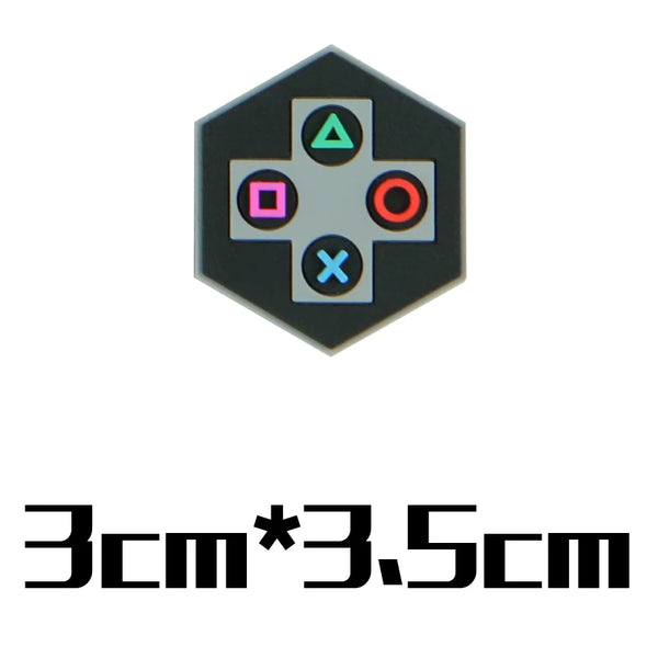 PlayStation Button 'Mini Hexagon' PVC Rubber Velcro Patch