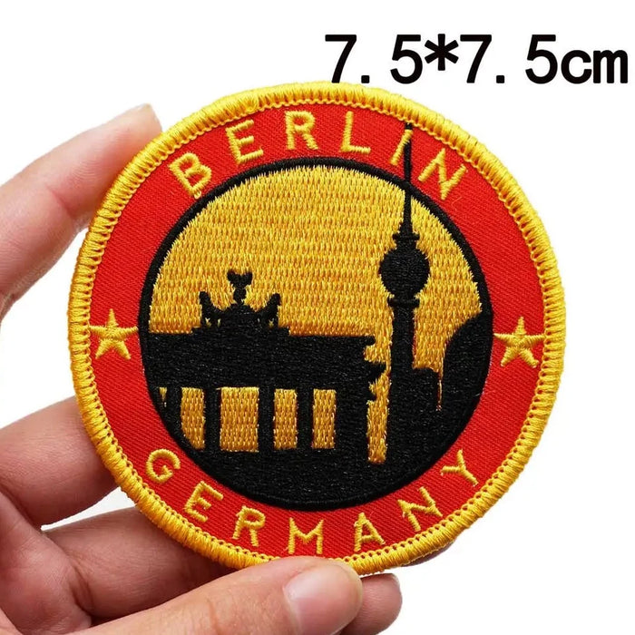 Berlin Germany 'Round' Embroidered Velcro Patch
