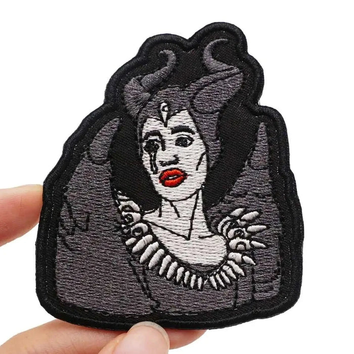 Maleficent 'Witch Crying' Embroidered Velcro Patch