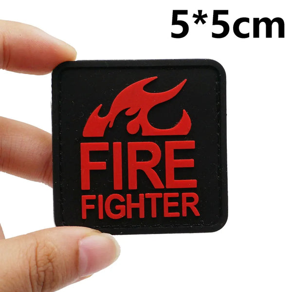 Fire Fighter 'Square' PVC Rubber Patch