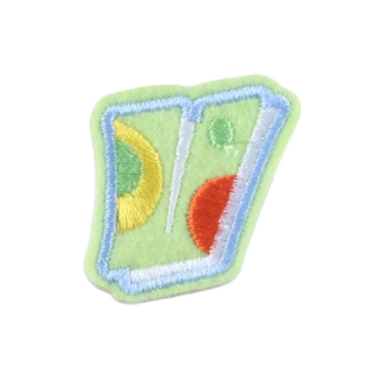 Cute Letter V 'Colorful' Embroidered Patch