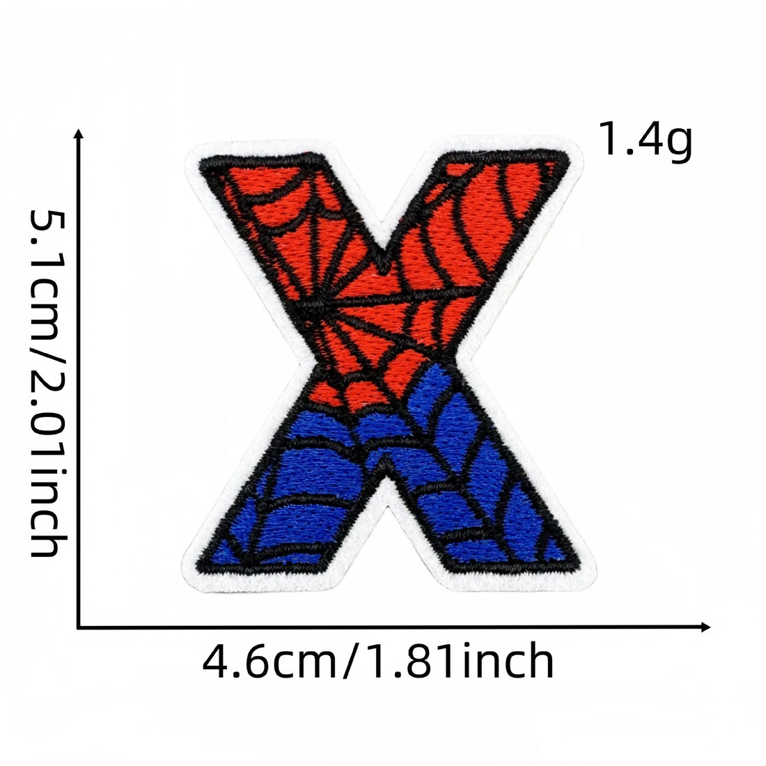 Spider-Man Letter 'Letter X' Embroidered Patch