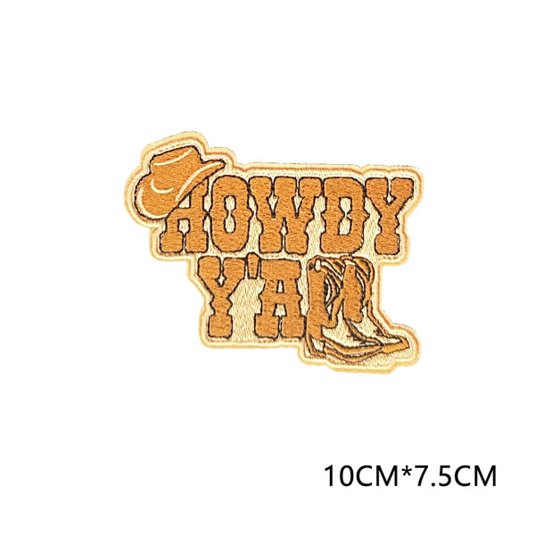 Cowboy 'Howdy Y'all' Embroidered Patch