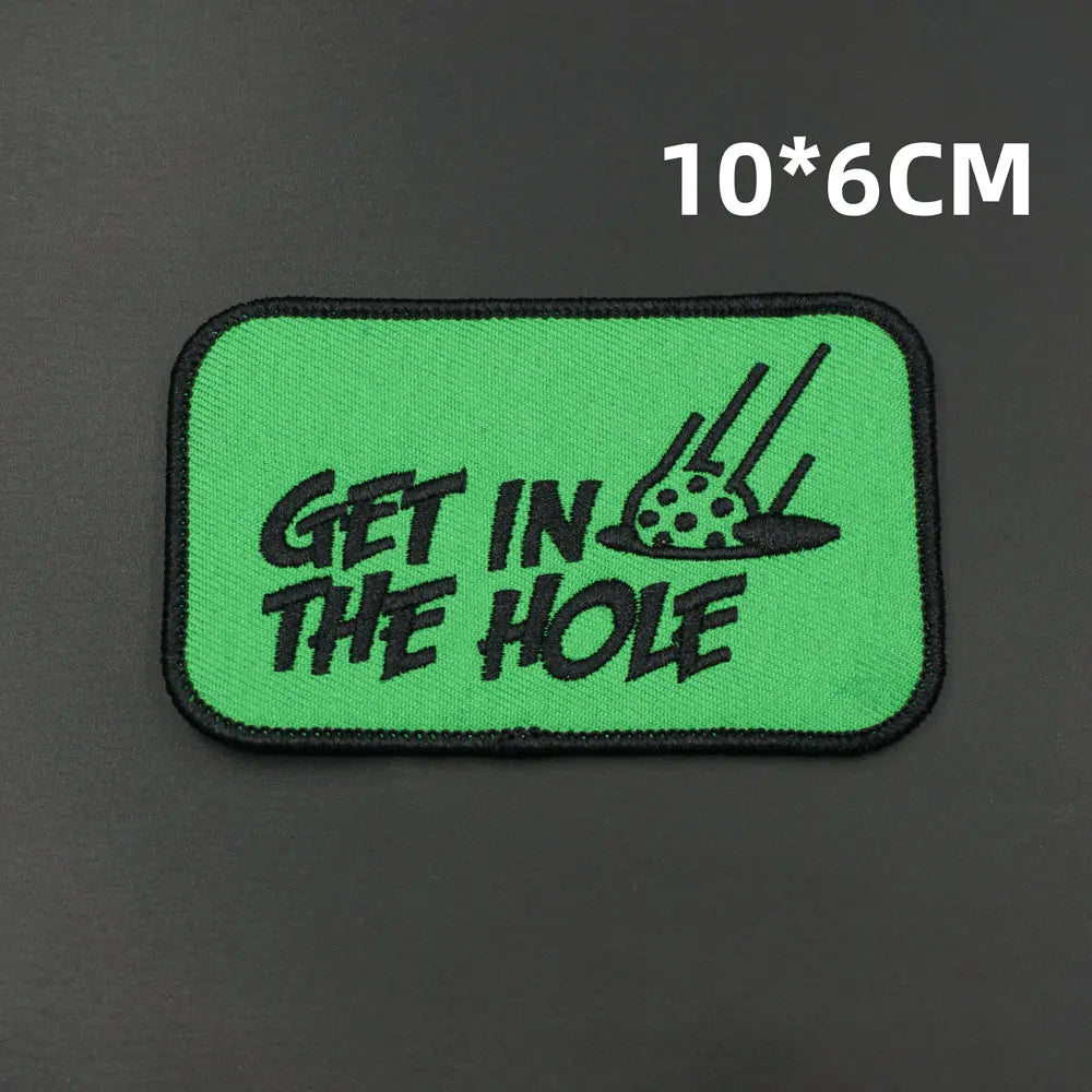 Golf Ball 'Get in the Hole' Embroidered Patch