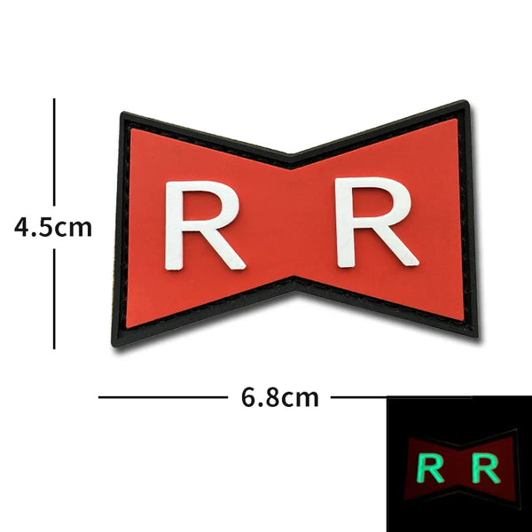 Saiyan Saga 'Red Ribbon Army Logo | Luminous' PVC Rubber Velcro Patch