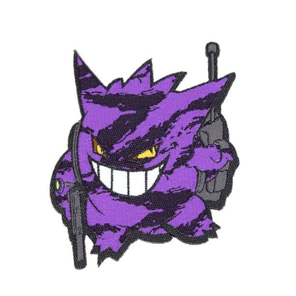 Pocket Monster 'Gengar | Tactical Gun' Embroidered Velcro Patch