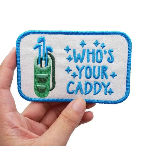 Who's Your Caddy 'Golf Clubs' Embroidered Velcro Patch