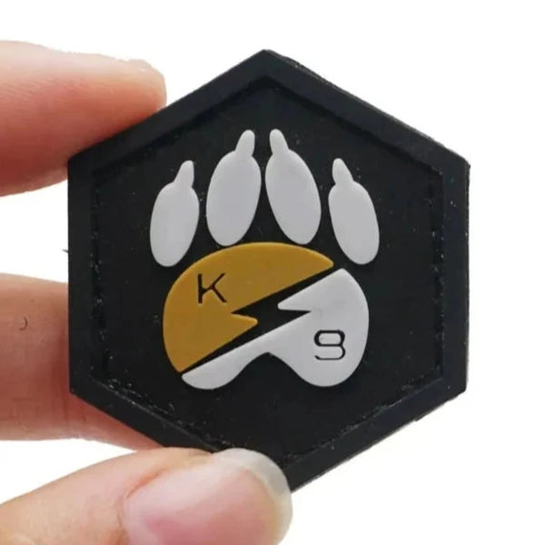 K9 Dog Paw 'Mini Hexagon' PVC Rubber Patch