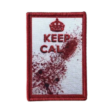 Keep Calm 'Blood Splatter' Embroidered Velcro Patch