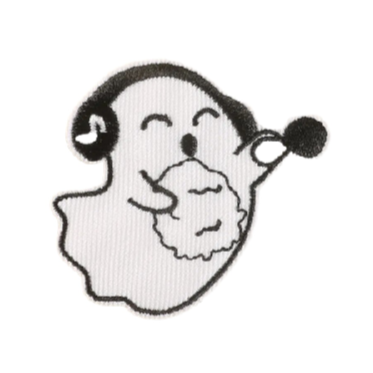 Cute 'Lovely Ghost | Headphones' Embroidered Patch