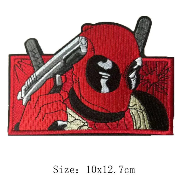 Deadpool 'Holding Gun' Embroidered Velcro Patch