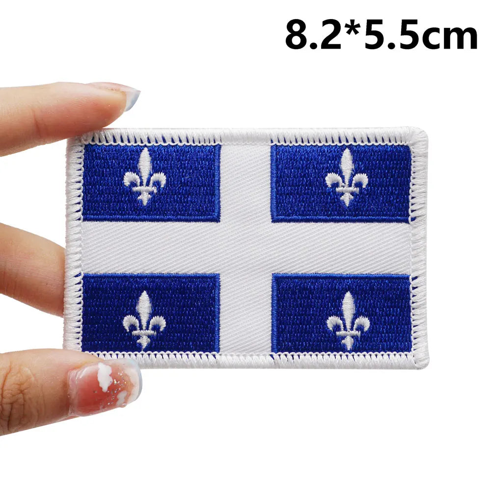 Quebec Flag 'Fleurdelisé' Embroidered Patch