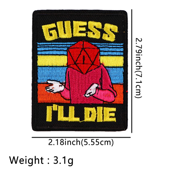 Dungeons & Dragons ‘D20 | Guess I’ll Die’ Embroidered Patch