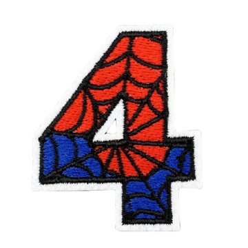 Spider-Man Number 'Four' Embroidered Patch