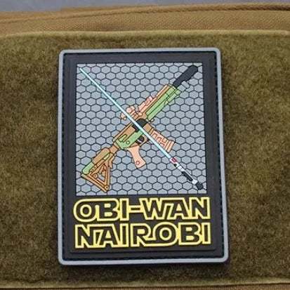 Obi-Wan Nairobi 'Lightsaber and Rifle' PVC Rubber Velcro Patch