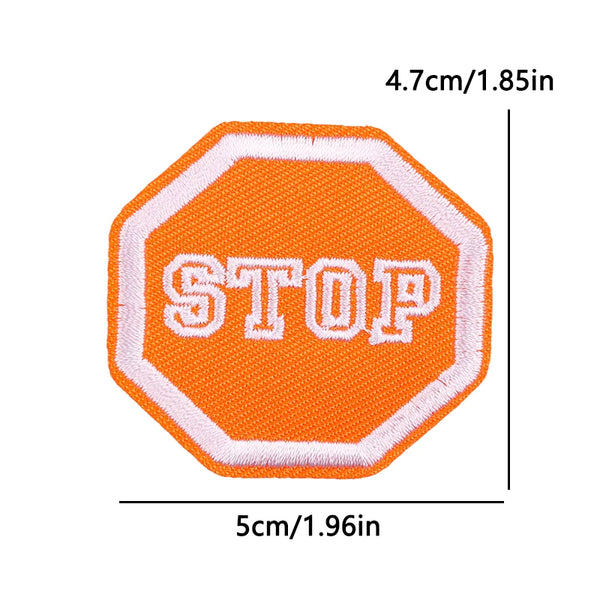 Warning Sign 'Stop | 1.0' Embroidered Patch