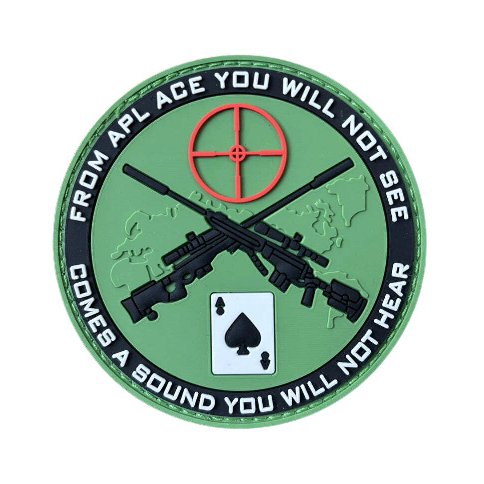 'From APL Ace You Will Not See | Comes A Sound You Will Not Hear' PVC Rubber Velcro Patch