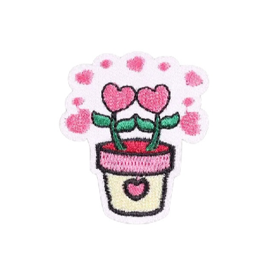 Cute 'Heart Plant' Embroidered Patch