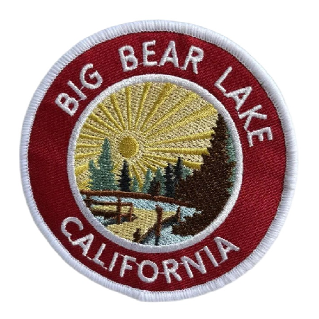 Big Bear Lake California 'Round' Embroidered Velcro Patch