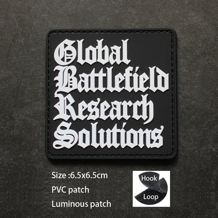 Cool 'Global Battlefield Research Solutions' PVC Rubber Velcro Patch