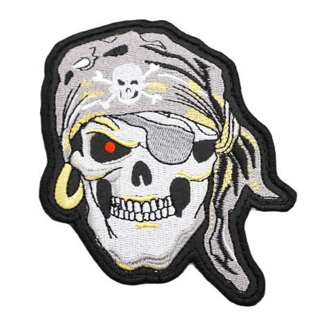 Pirate Skull 'Head | 1.0' Embroidered Velcro Patch