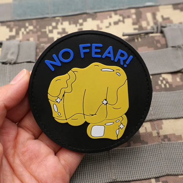 Fist 'No Fear | Round' PVC Rubber Patch