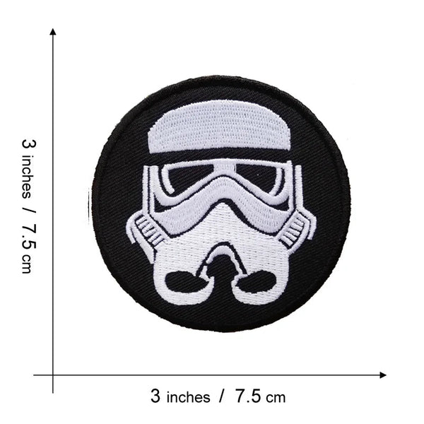 Empire and Rebellion 'Stormtrooper Head | Round' Embroidered Patch