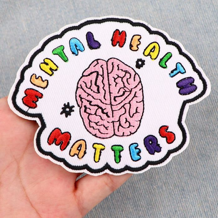 Quote 'Mental Health Matters | Brain 1.0' Embroidered Patch
