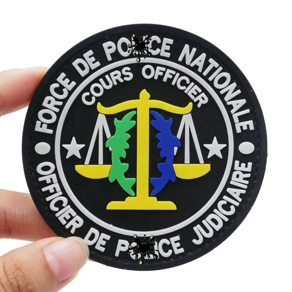 Emblem 'Force De Police Nationale | Cours Officier' PVC Rubber Velcro Patch