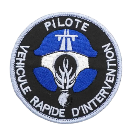 Military Tactical 'Pilote Vehicule Rapide d'Intervention' Embroidered Velcro Patch