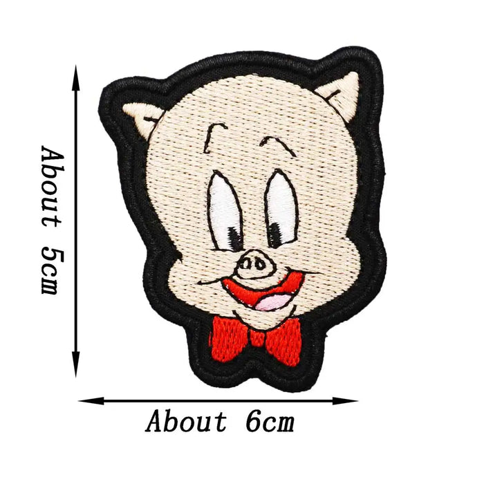 Looney Tunes 'Porky Pig | Head' Embroidered Velcro Patch