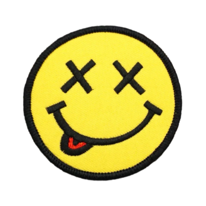 Funny Emoji 'Tongue Out 1.0' Embroidered Velcro Patch