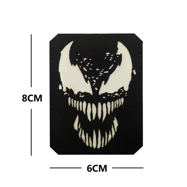 Venom Skull 'Luminous' Embroidered Velcro Patch