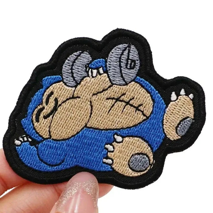 Pokemon 'Snorlax | Flexing Muscles' Embroidered Velcro Patch