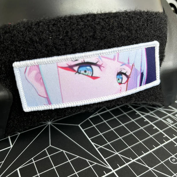 Cyberpunk 'Lucy | Side Look Eyes' Embroidered Velcro Patch