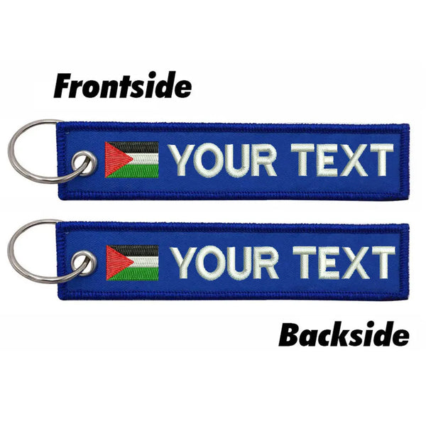 Personalized Keychain 'Palestine Flag' Embroidered Velcro Patch