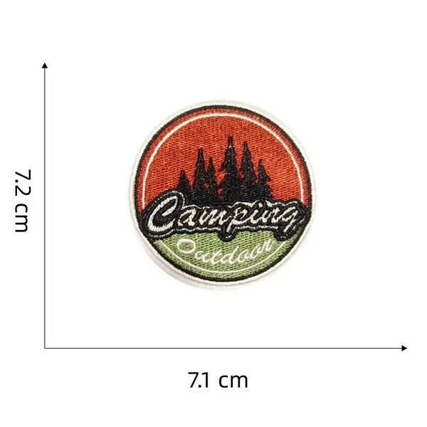 Travel 'Camping Outdoor' Embroidered Patch