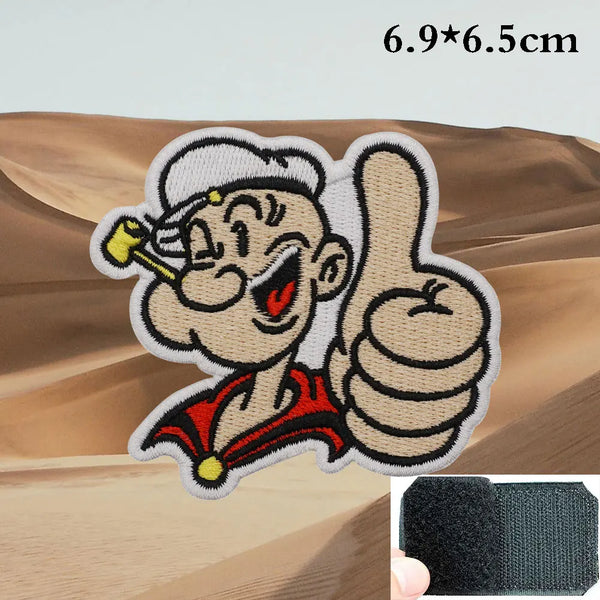 Popeye 'Approved' Embroidered Velcro Patch