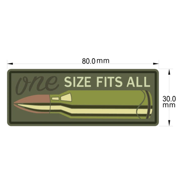 Bullet 'One Size Fits All' PVC Rubber Velcro Patch