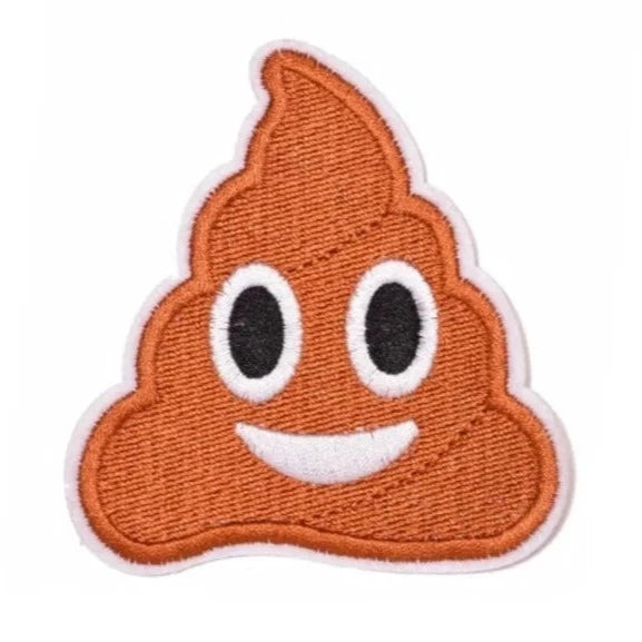 Funny 'Happy Poop' Embroidered Patch